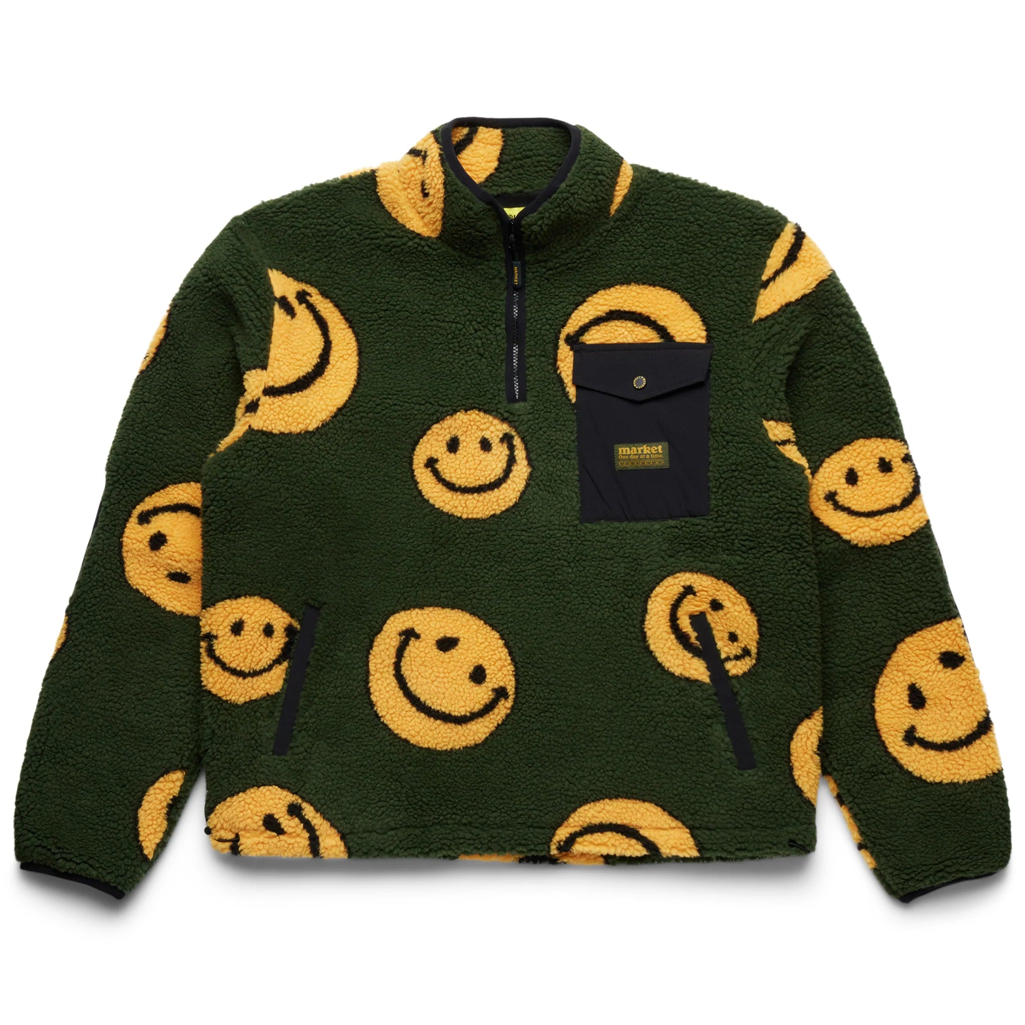 Smiley AOP Jacket Green – KNITSANDTREATS