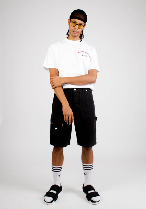 MULTI POCKET WASHED COTTON ZIPPER SHORTS
