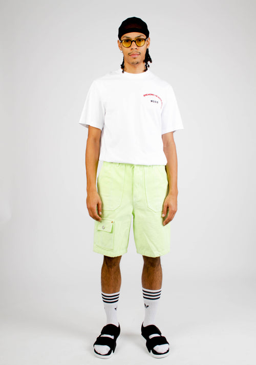 MULTI POCKET WASHED COTTON ZIPPER SHORTS