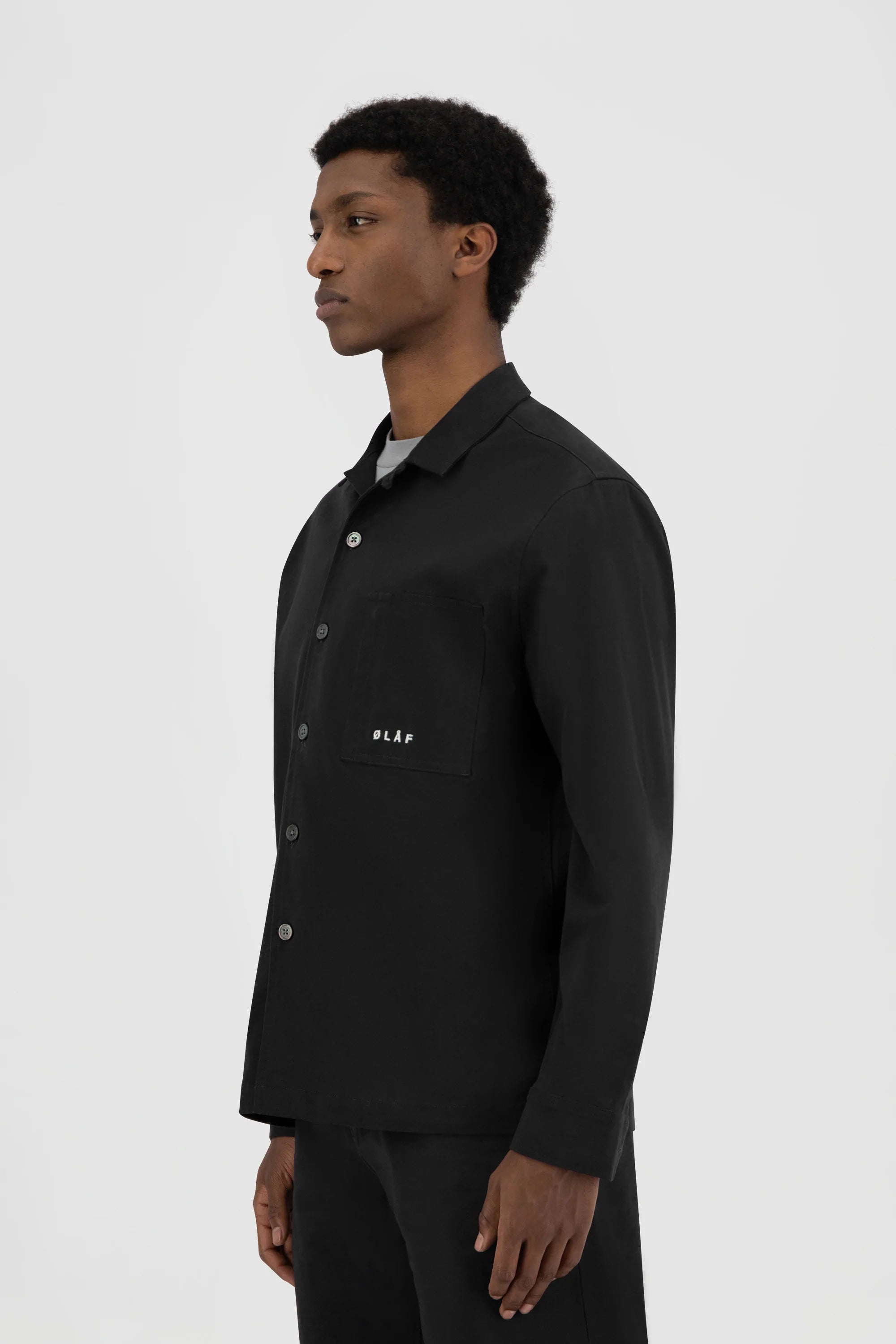 ØLÅF Zip Pocket Shirt Black