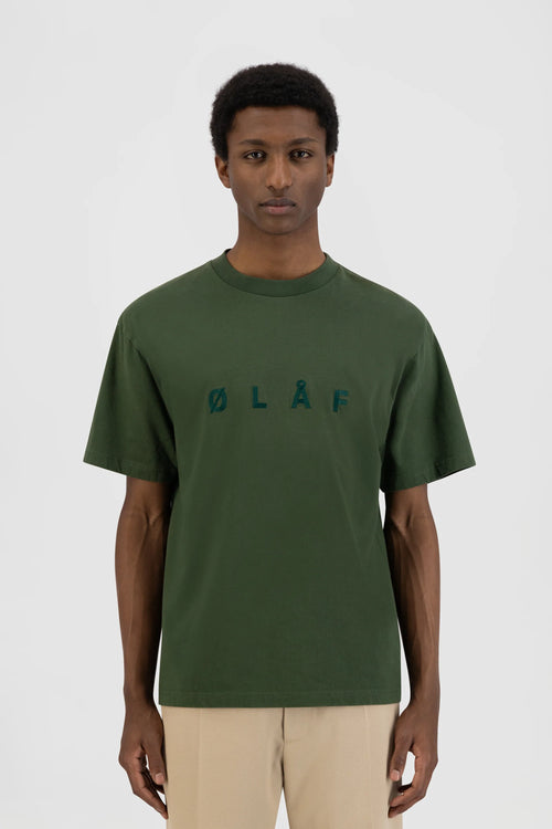OLAF Chainstitch Tee Forest Green