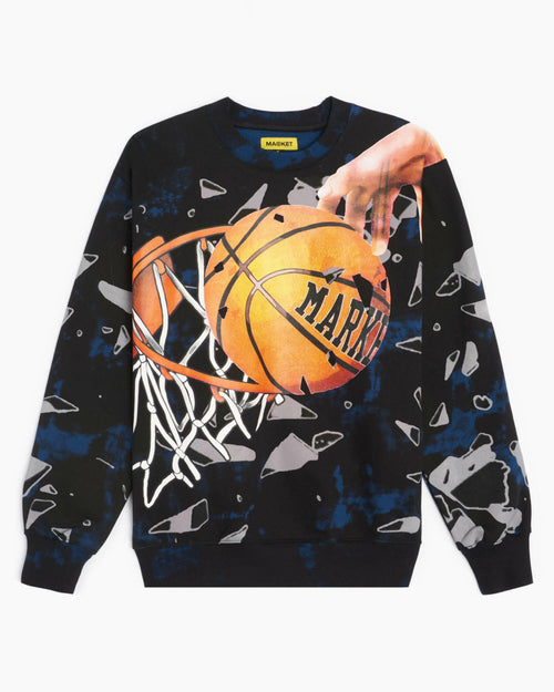 Shattered Backboard Tie-Dye Crewneck