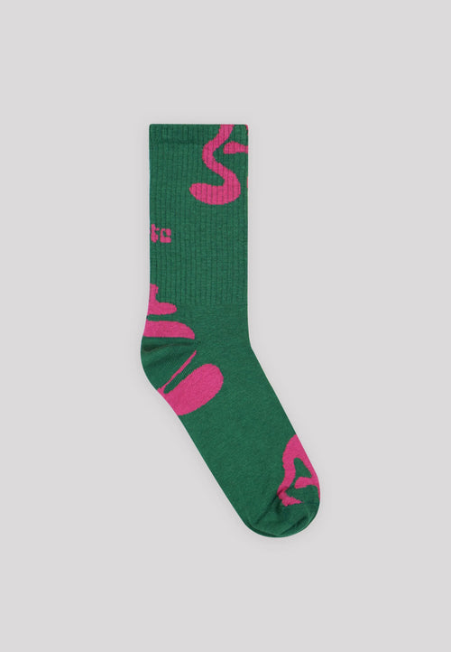 A SOCK GREEN / PINK