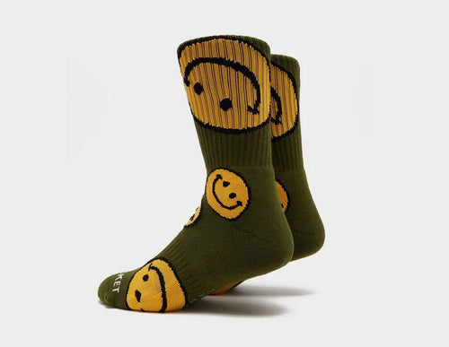 SMILEY® VINTAGE AOP SOCK GREEN